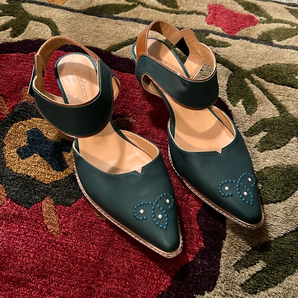 Sundance Catalog Coralise Blue western style shoes 41 (women’s 10)